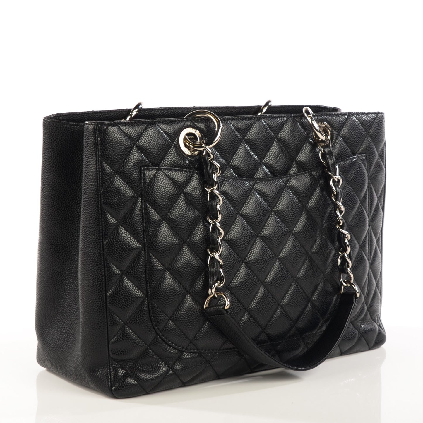 Caviar Quilted Grand Shopping Tote GST Black