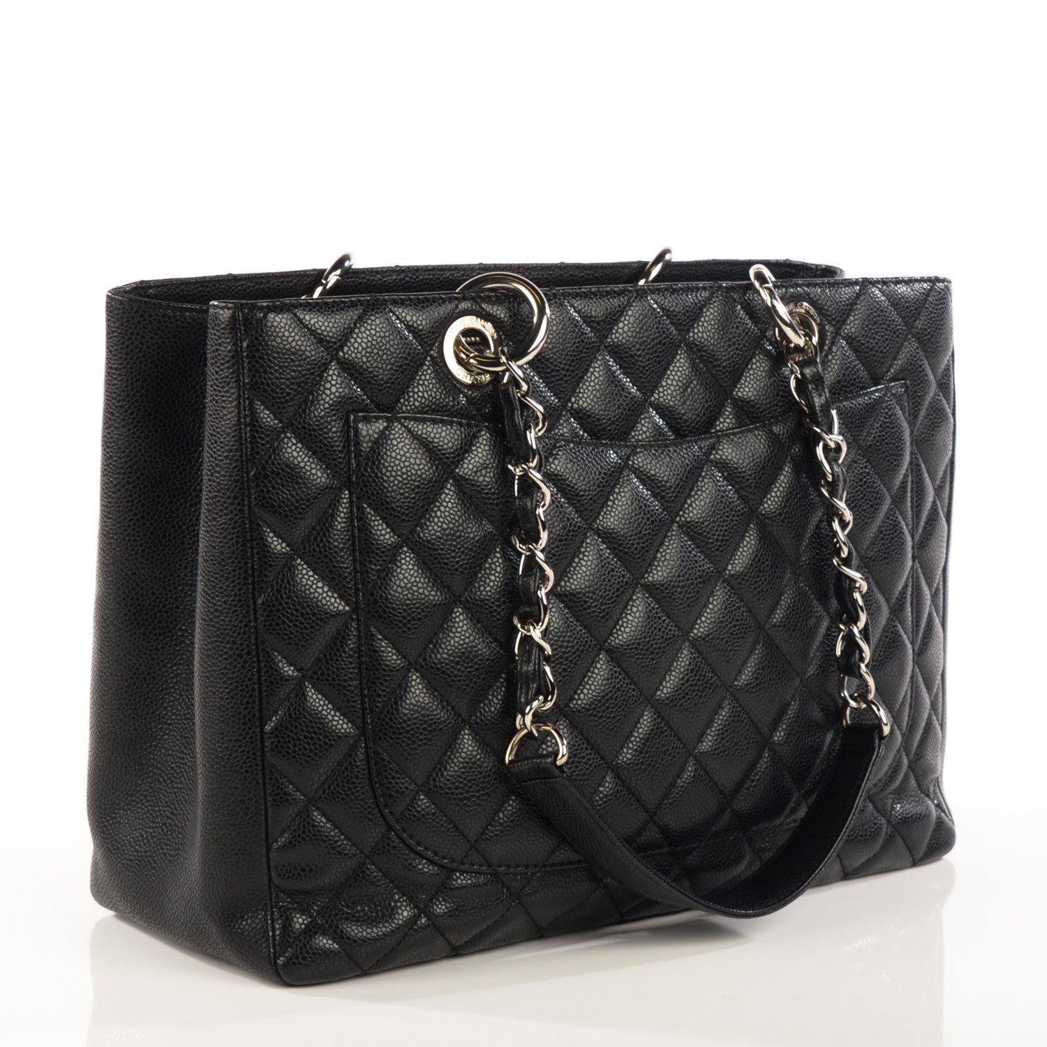 Chanel Caviar Quilted Grand Shopping Tote GST Black 3 of 7