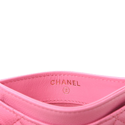 Chanel Caviar Quilted Card Holder Pink 6 of 9