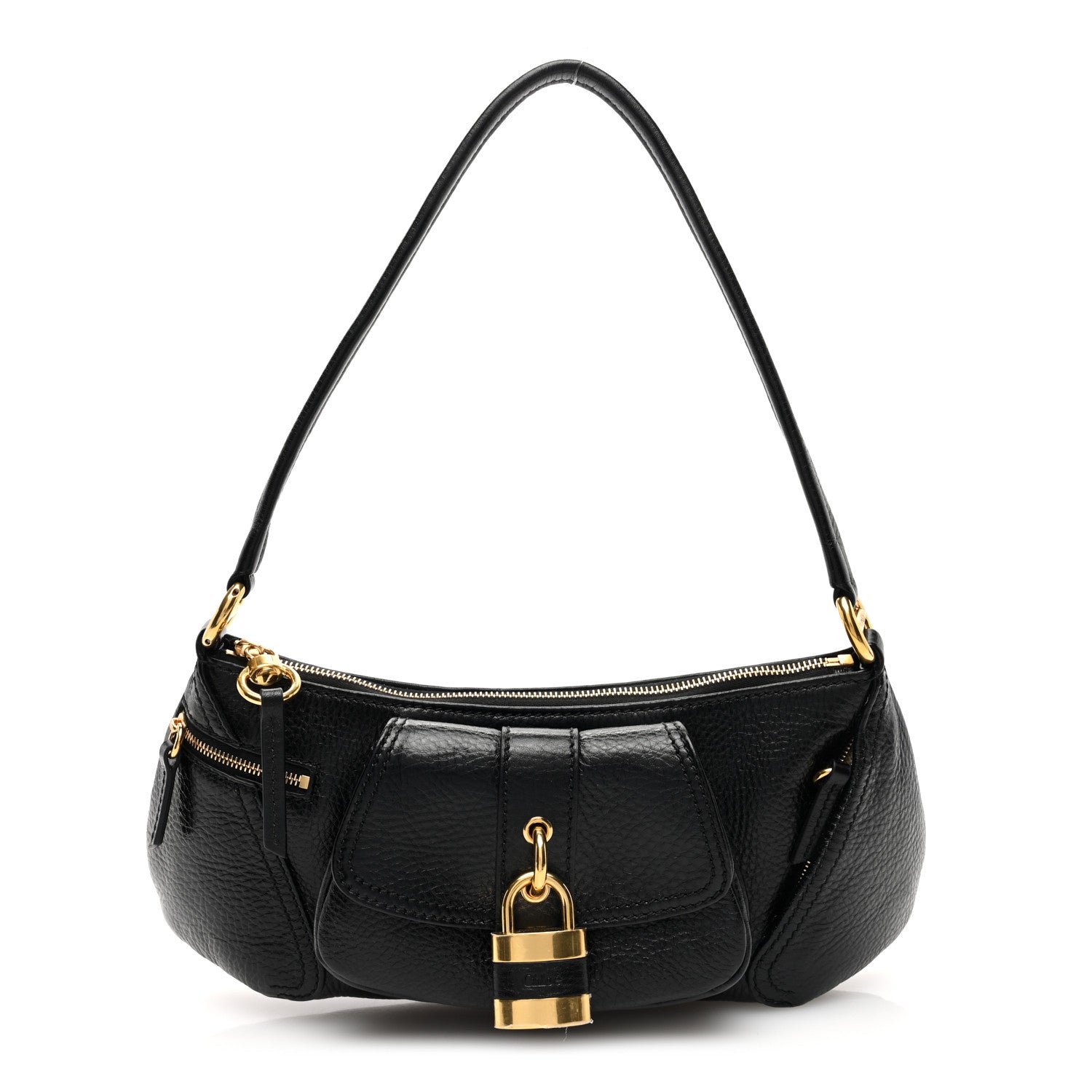 Chloe Grained Calfskin The 99 Shoulder Bag Black 1 of 9