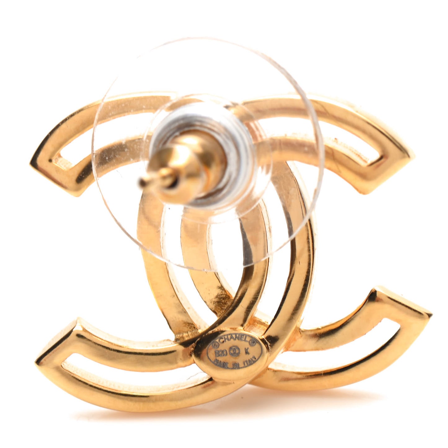 Metal Obazine CC Earrings Gold