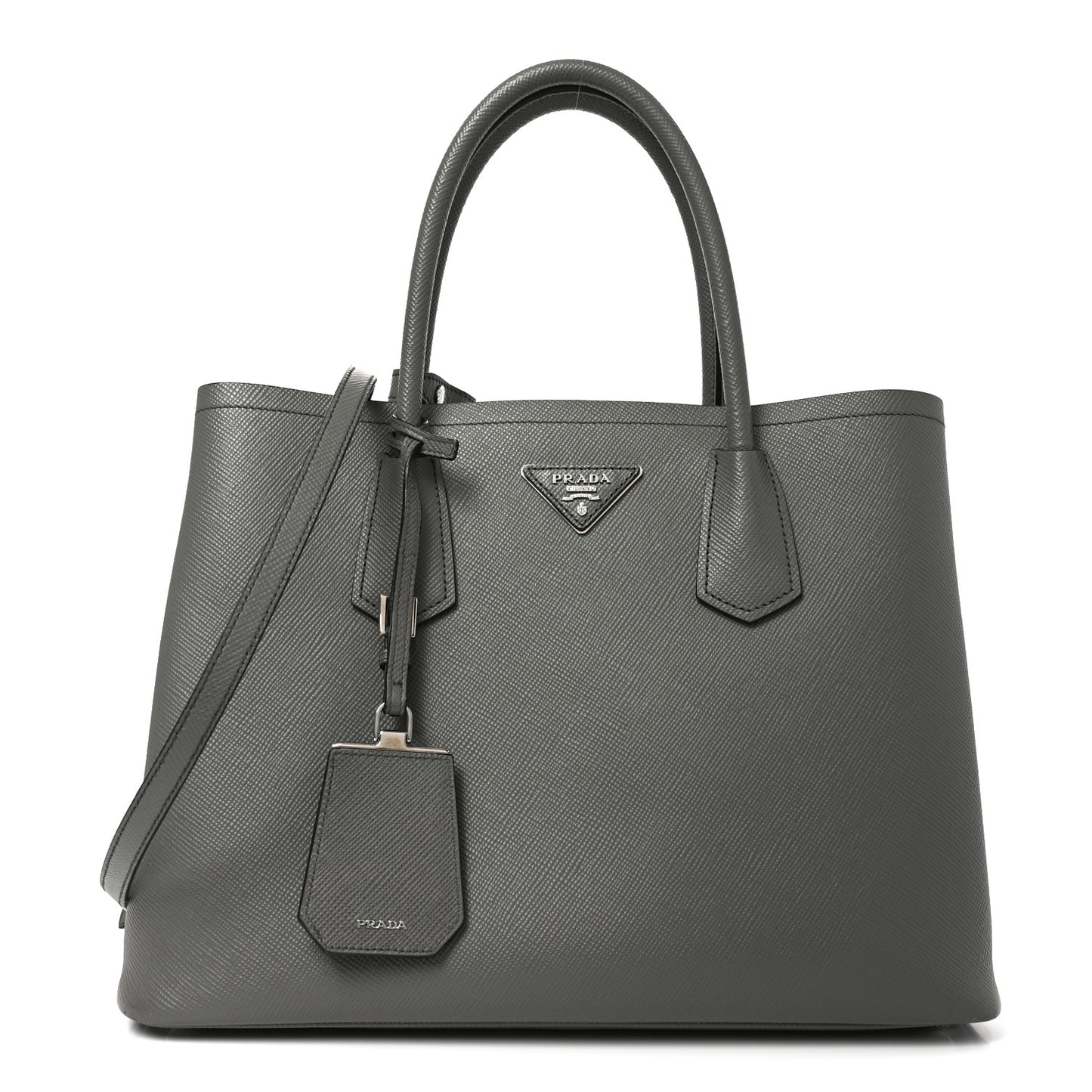 Saffiano Cuir Small Double Bag Marmo