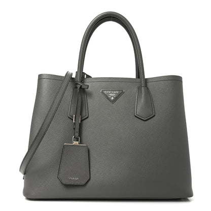 Prada Saffiano Cuir Small Double Bag Marmo 1 of 9