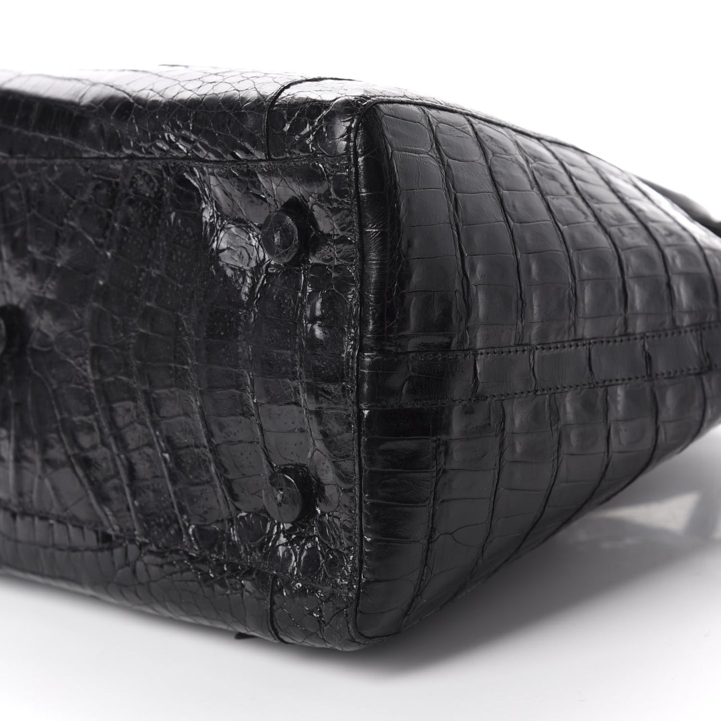 Crocodile Dome Satchel Black