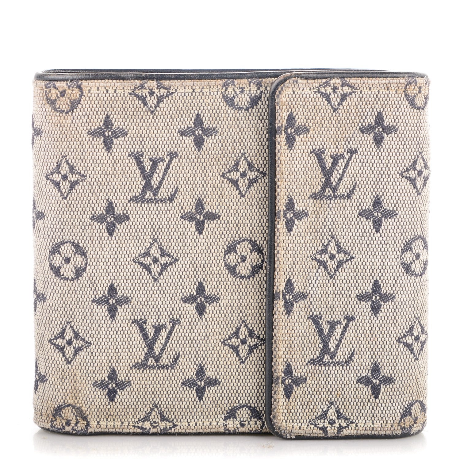 Louis Vuitton Mini Monogram Compact Wallet Blue 1 of 7