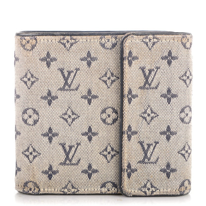 Louis Vuitton Mini Monogram Compact Wallet Blue 1 of 7