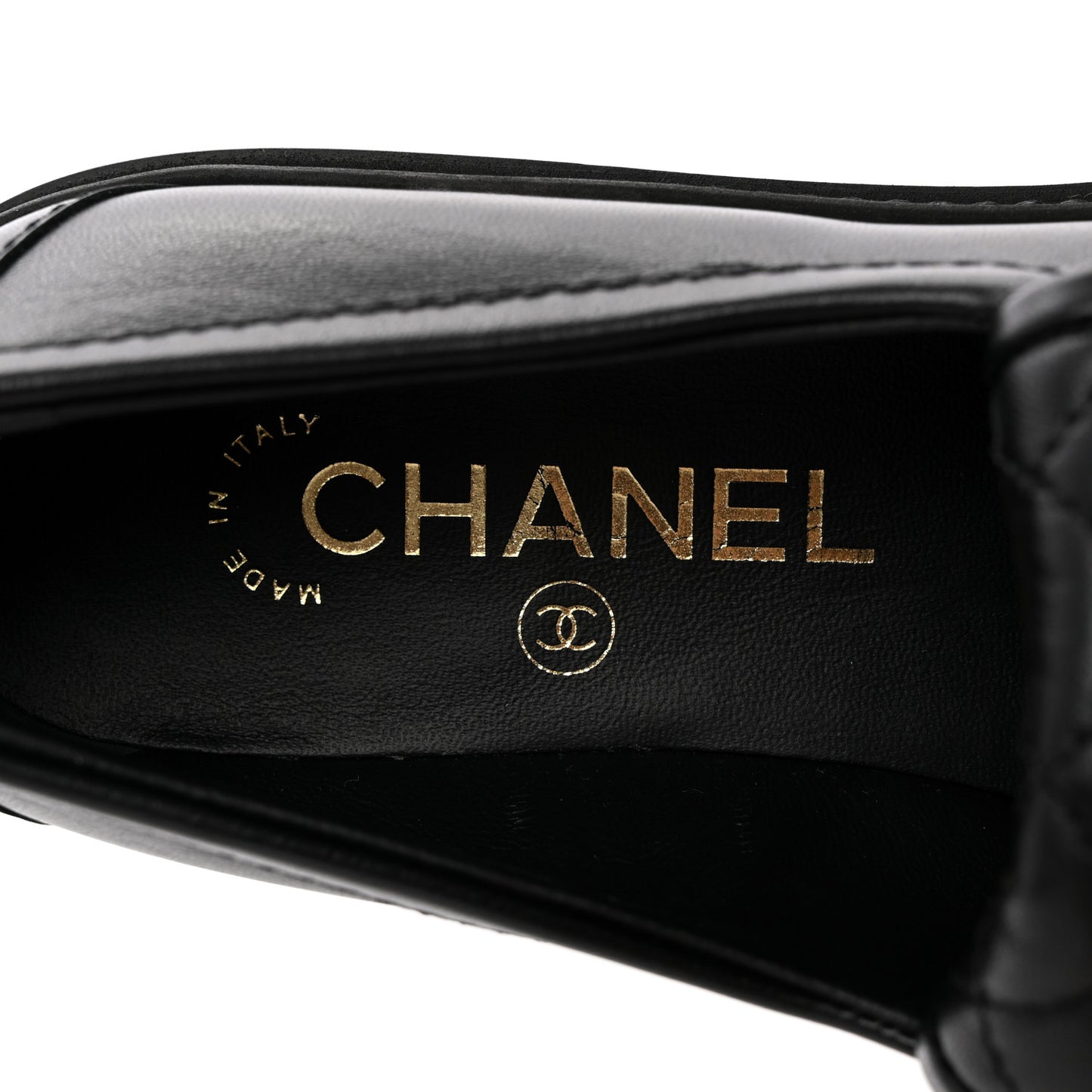 Lambskin Quilted CC Turnlock Loafers 36 Black