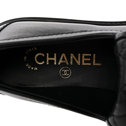 Chanel Lambskin Quilted CC Turnlock Loafers 36 Black 7 of 9