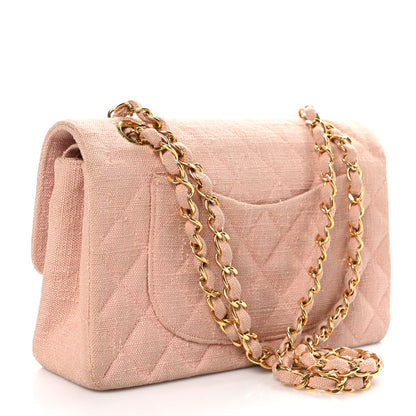 Chanel Canvas Quilted Small Double Flap Light Pink 3 of 11