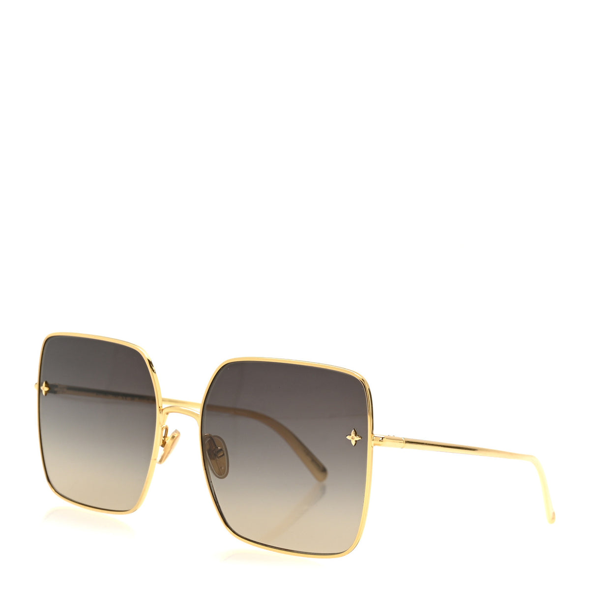 Metal LV Square Charm Sunglasses Z1718U Black
