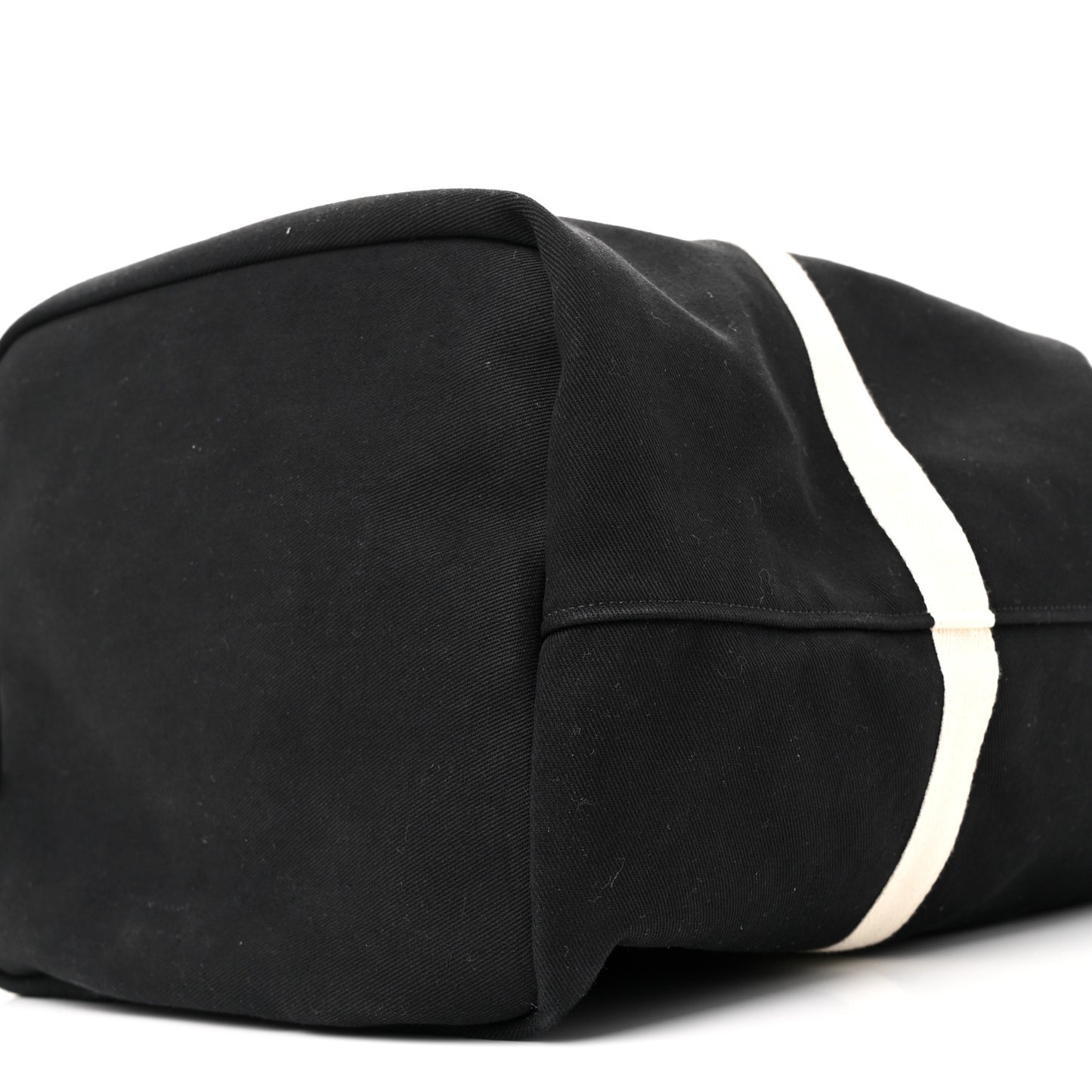 Canvas Rive Gauche Drawstring Backpack Black White