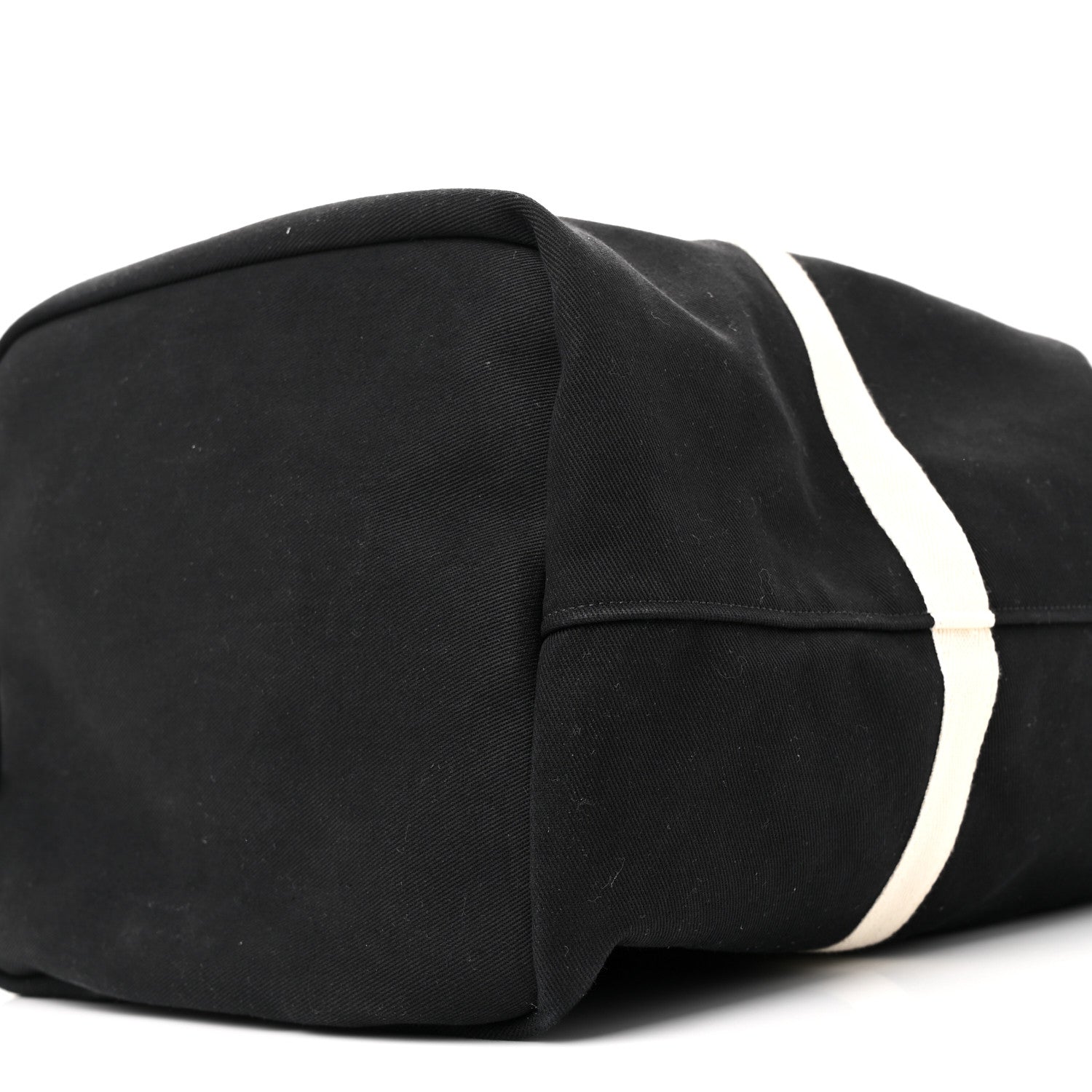 Saint Laurent Canvas Rive Gauche Drawstring Backpack Black White 10 of 15