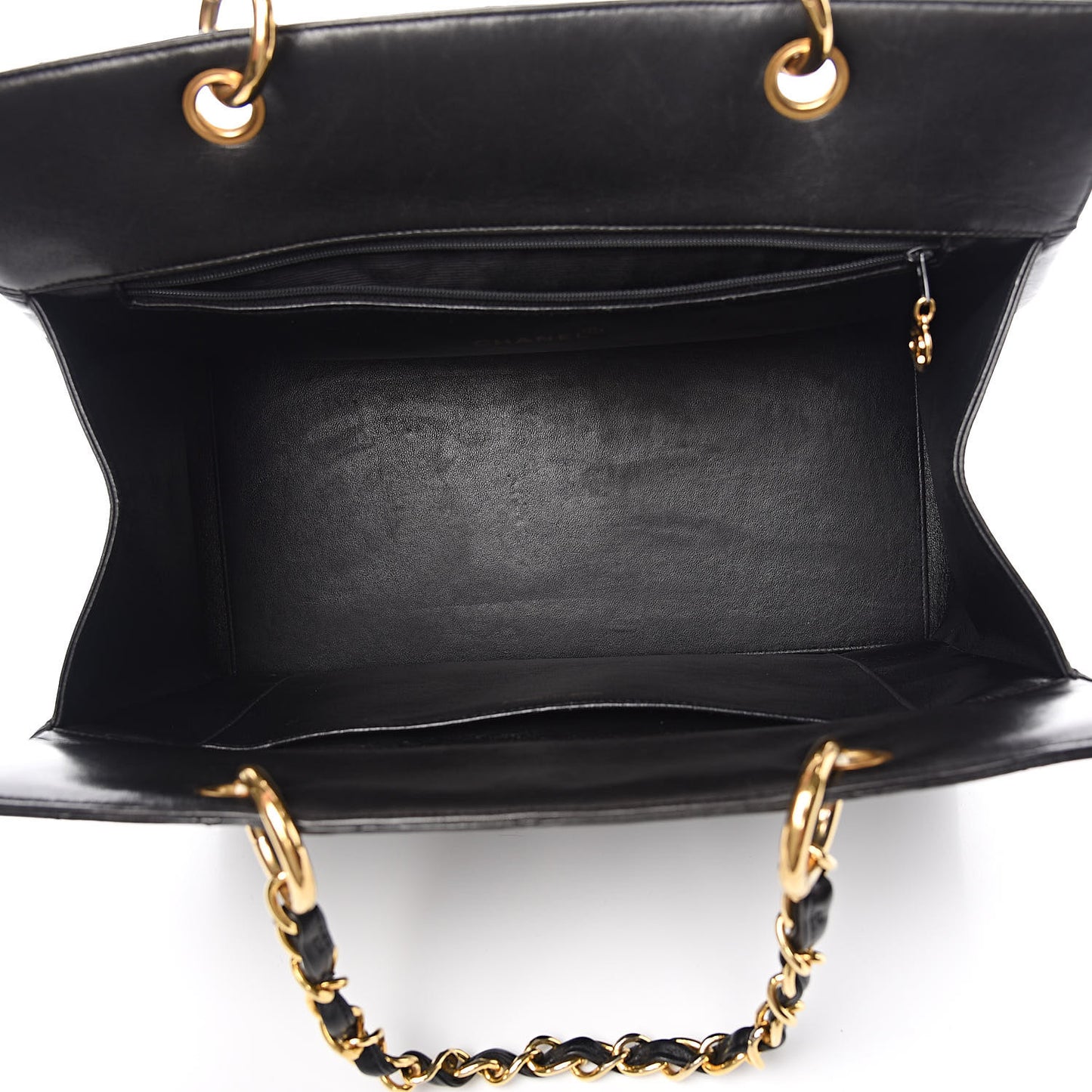 Lambskin Quilted Grand Shopping Tote GST Black
