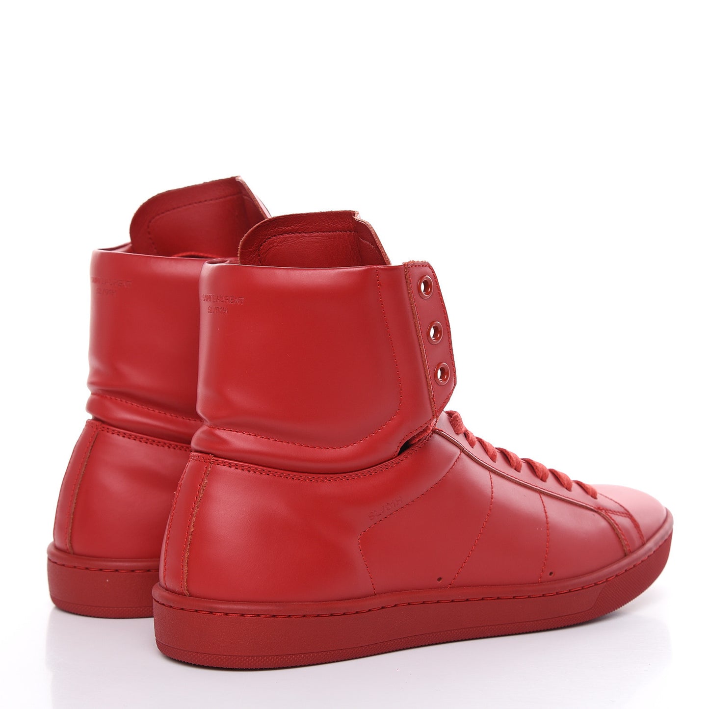 Calfskin Mens Court Classic SL/01H High Top Sneakers 41 New Red