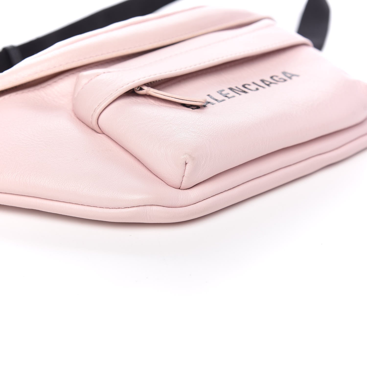 Balenciaga Smooth Double Calfskin Logo Everyday Beltpack XS Light Rose Black 8 of 9