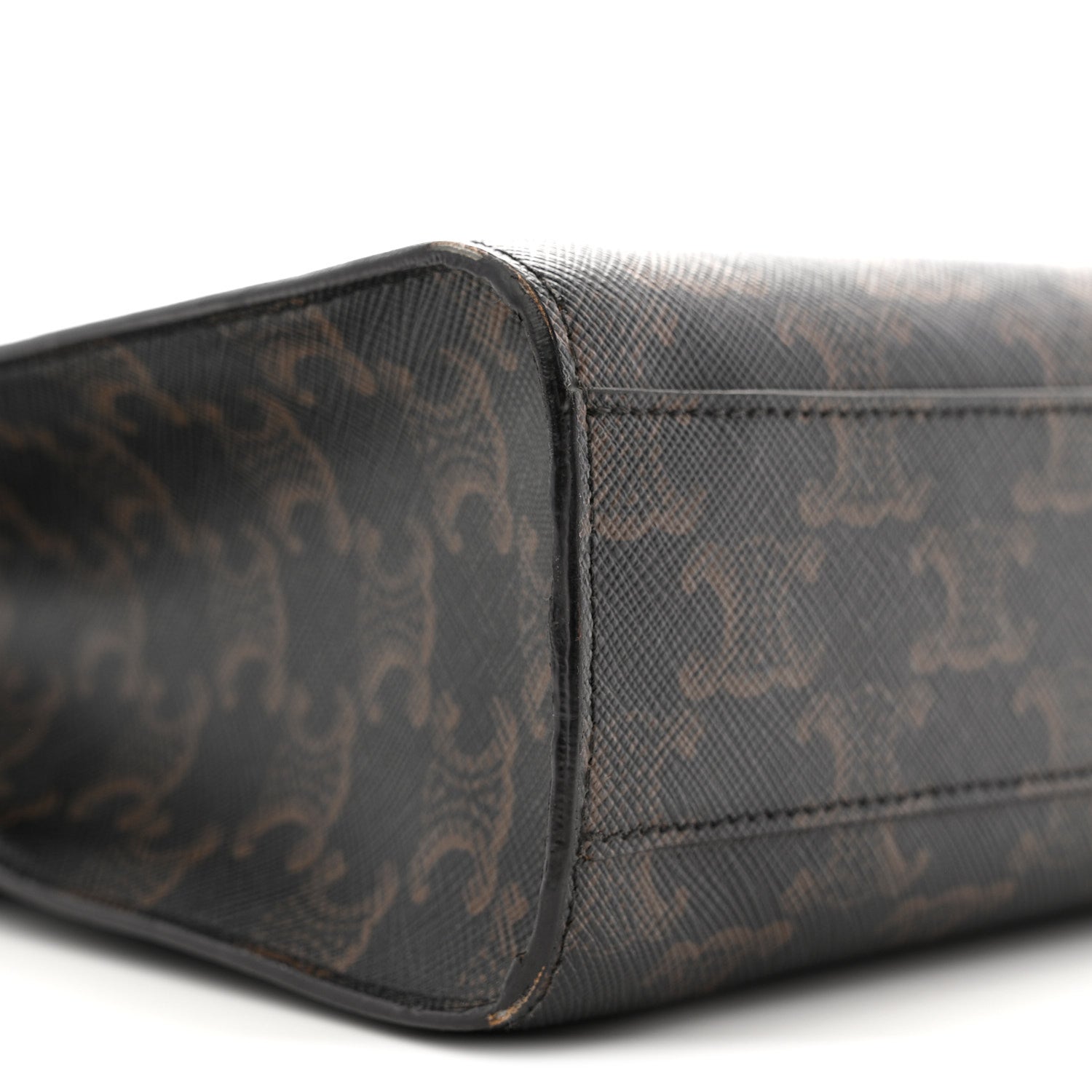 Celine Triomphe Canvas Calfskin Small Vertical Cabas Tan 8 of 12