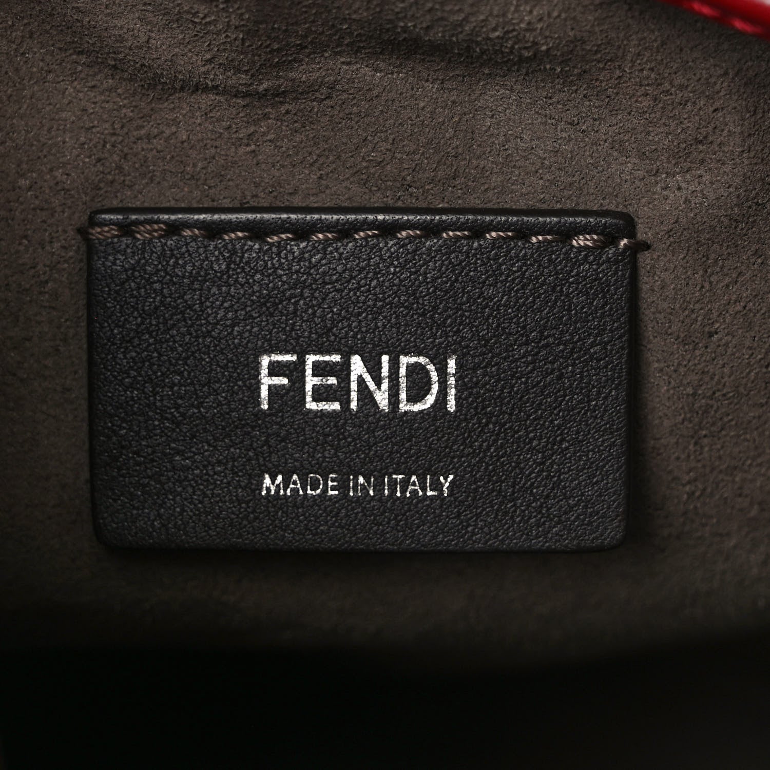 Fendi Vitello Liberty F is Fendi FF 1974 Embossed Mini Mon Tresor Bucket Bag Fragola 6 of 10