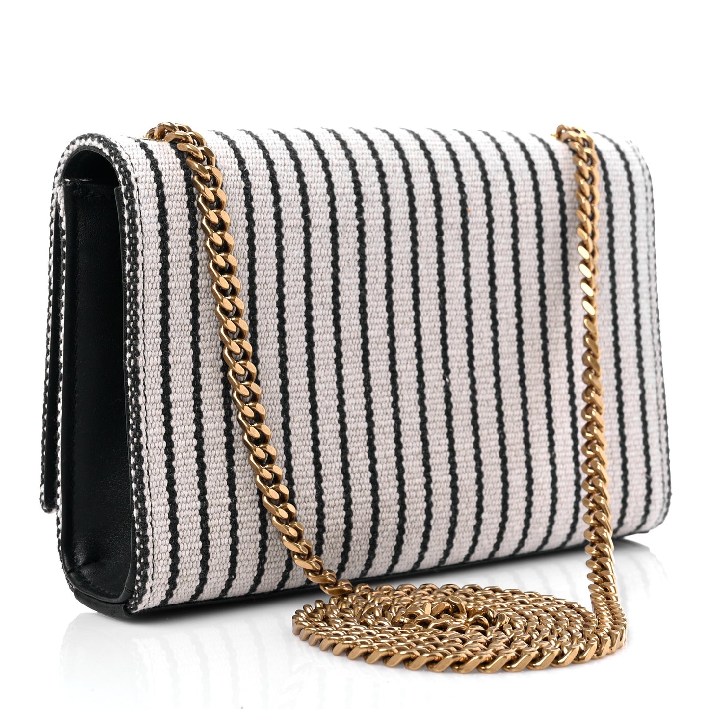 Canvas Small Striped Kate Satchel Grigio Multicolor