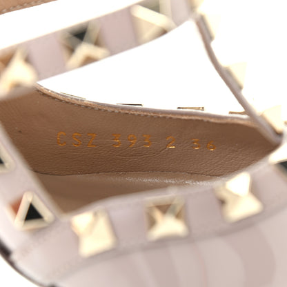 Valentino Garavani Patent Rockstud Ankle Strap 100mm Pumps 36 Poudre 8 of 8