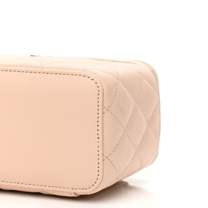 Chanel Caviar Quilted Small Vanity Case With Chain Light Beige 6 of 12