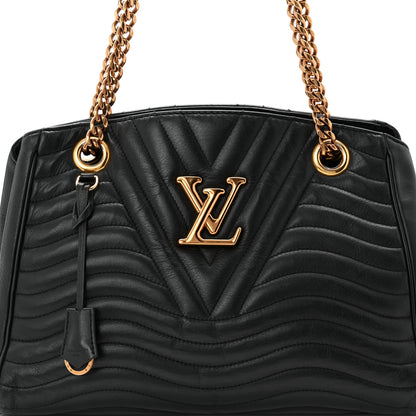 Louis Vuitton Calfskin New Wave Chain Tote Black 8 of 11