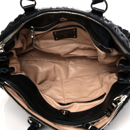 Prada Nappa Gaufre Shopping Satchel Black 4 of 13