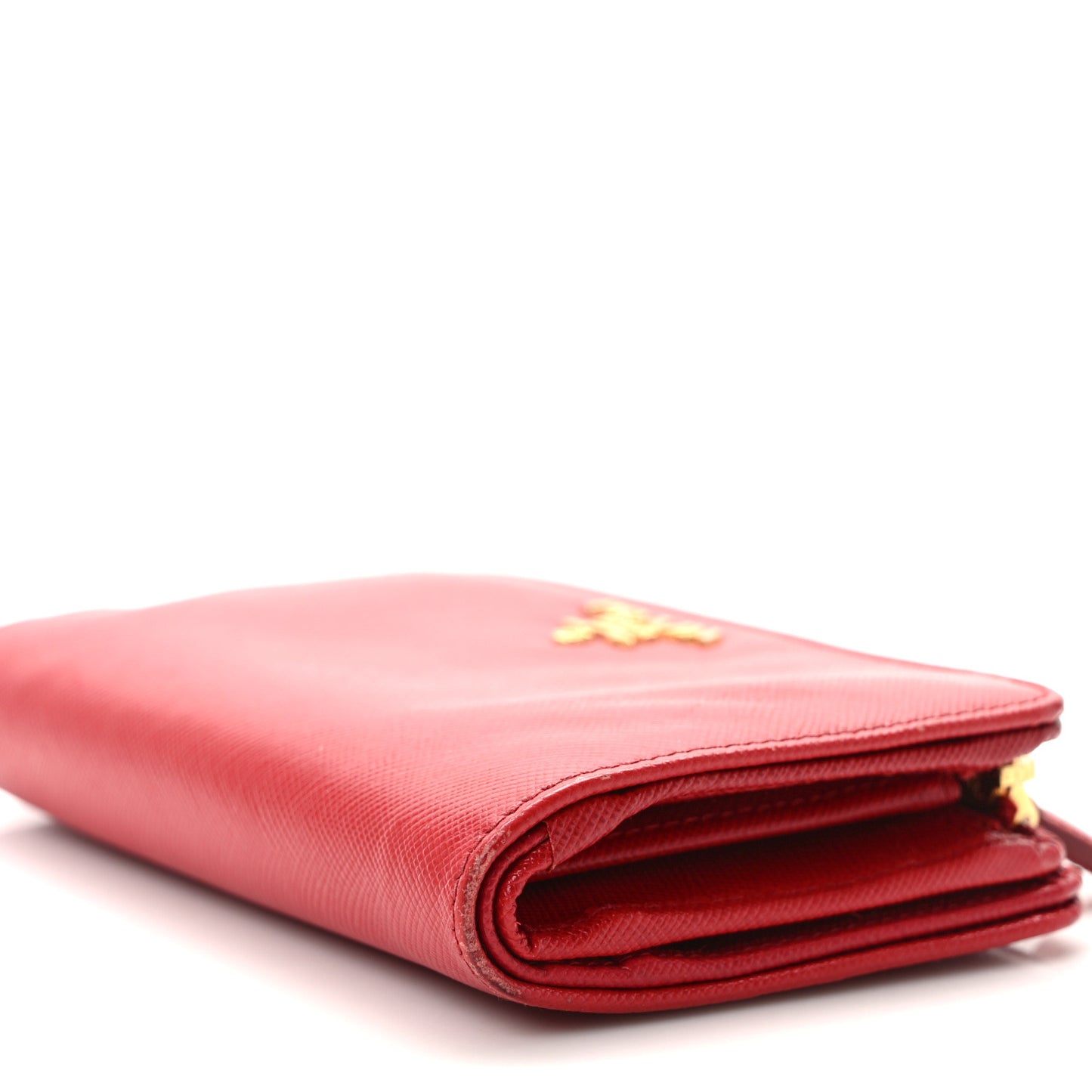 Saffiano Metal Compact Wallet Fuoco