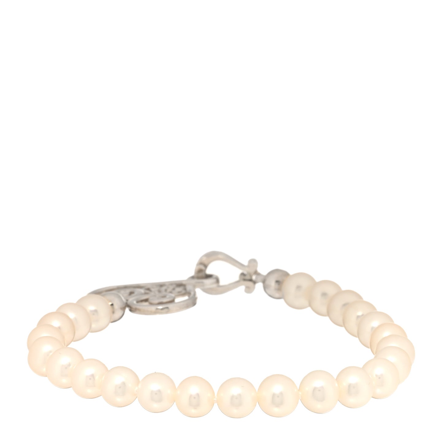 Sterling Silver 6.5-7mm Pearl Goldoni Heart Bracelet