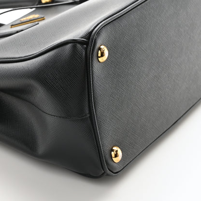 Prada Saffiano Medium Galleria Double Zip Tote Black 9 of 10
