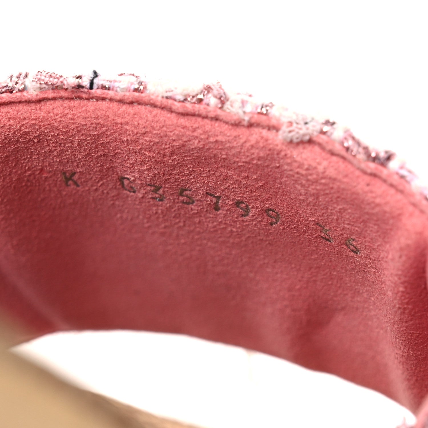 Chanel Tweed Lambskin Cork CC Mule Sandals 36 Pink Red 10 of 10