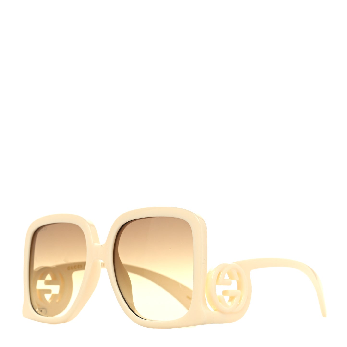 Acetate Rectangle Frame Sunglasses GG1326S White