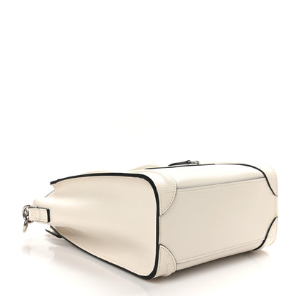 Celine Smooth Calfskin Nano Luggage White 4 of 9