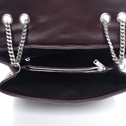 Saint Laurent Calfskin Y Quilted Monogram Medium Loulou Chain Satchel Amaranto 5 of 8