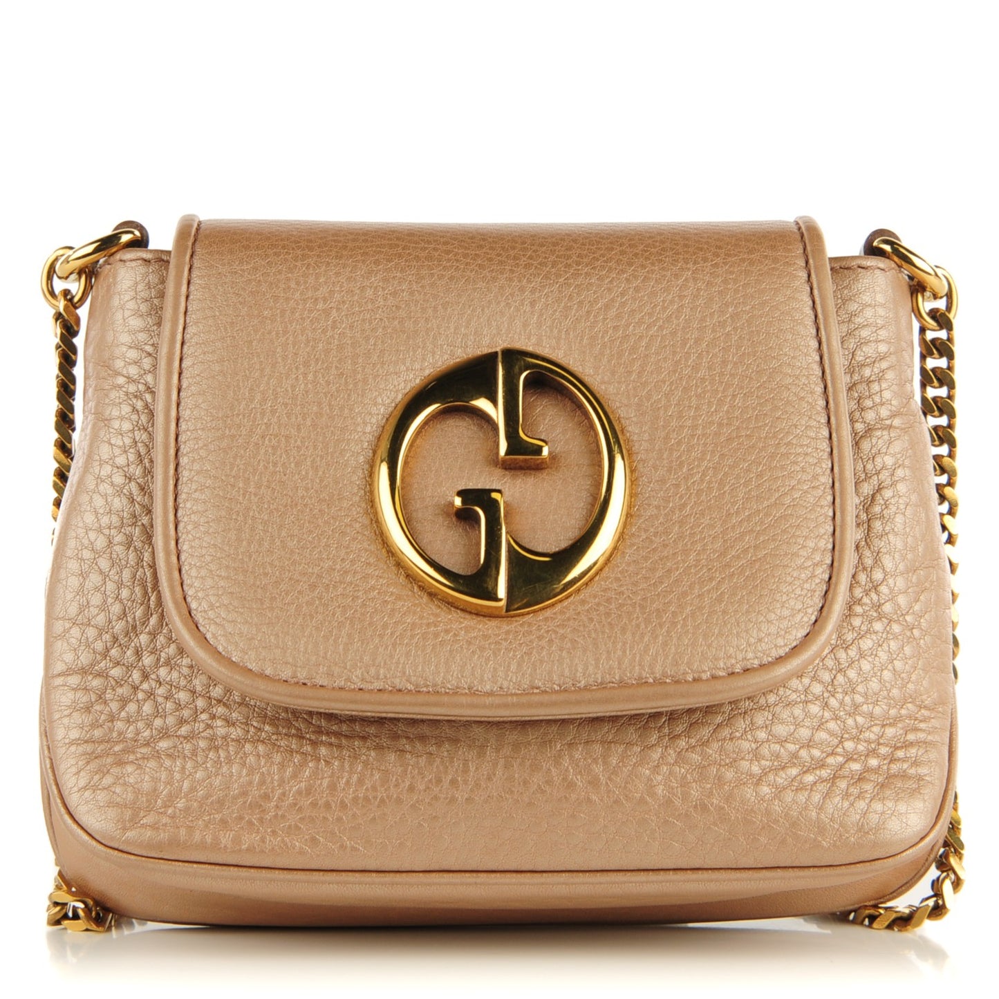 Dollar Calfskin Small 1973 Chain Shoulder Bag Camelia