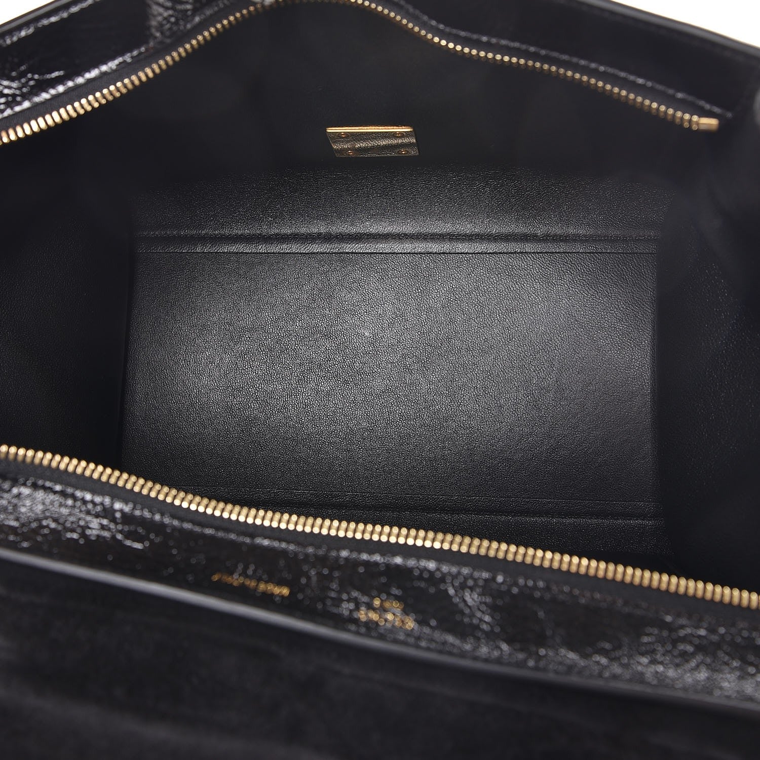 Celine Shiny Goatskin Small Trapeze Black 5 of 6