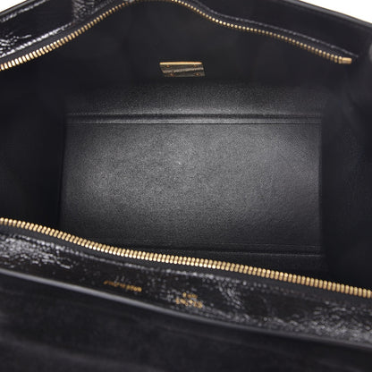 Celine Shiny Goatskin Small Trapeze Black 5 of 6