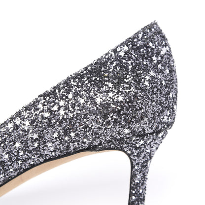 Jimmy Choo Glitter Pointy Toe Romy 60 Pumps 37.5 9 of 10