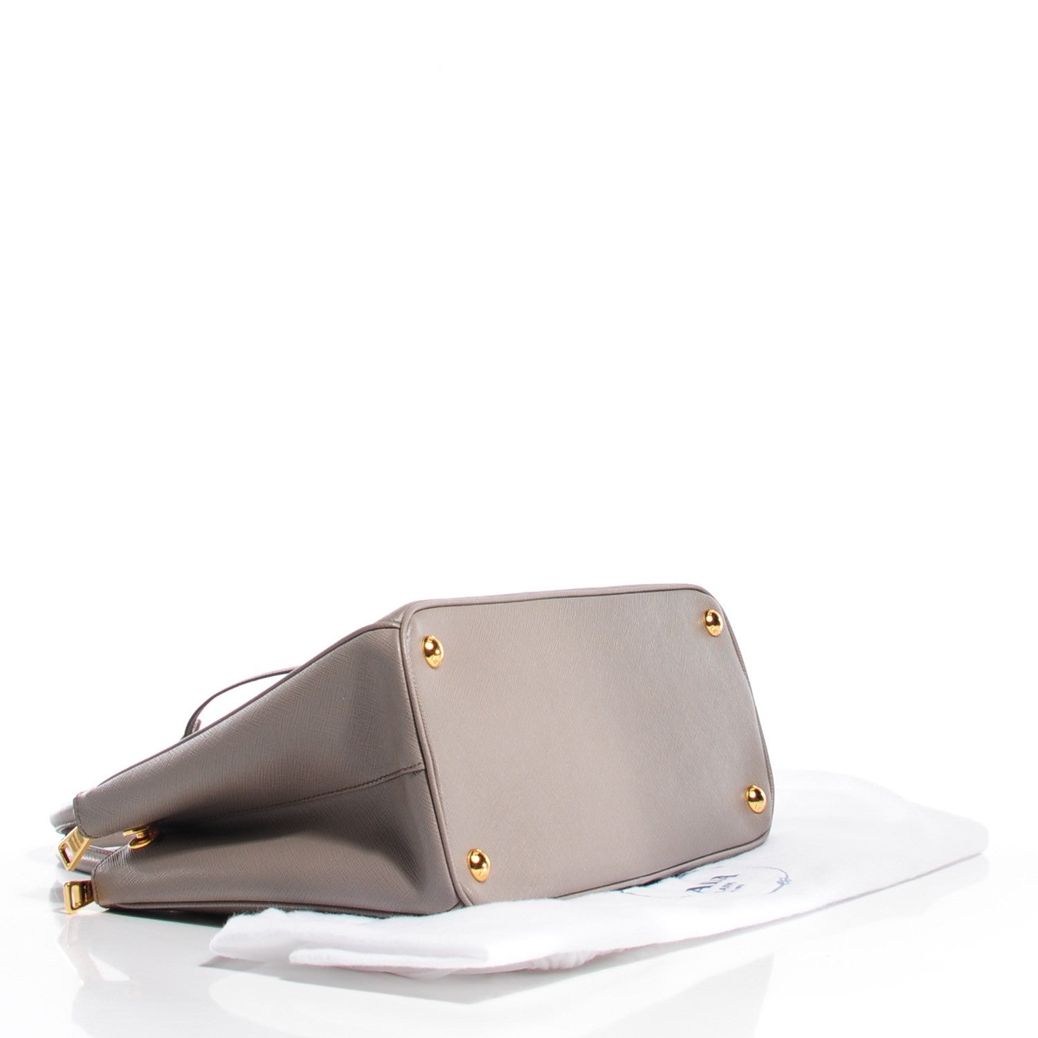 Prada Saffiano Lux Medium Double Zip Tote Argilla 7 of 12