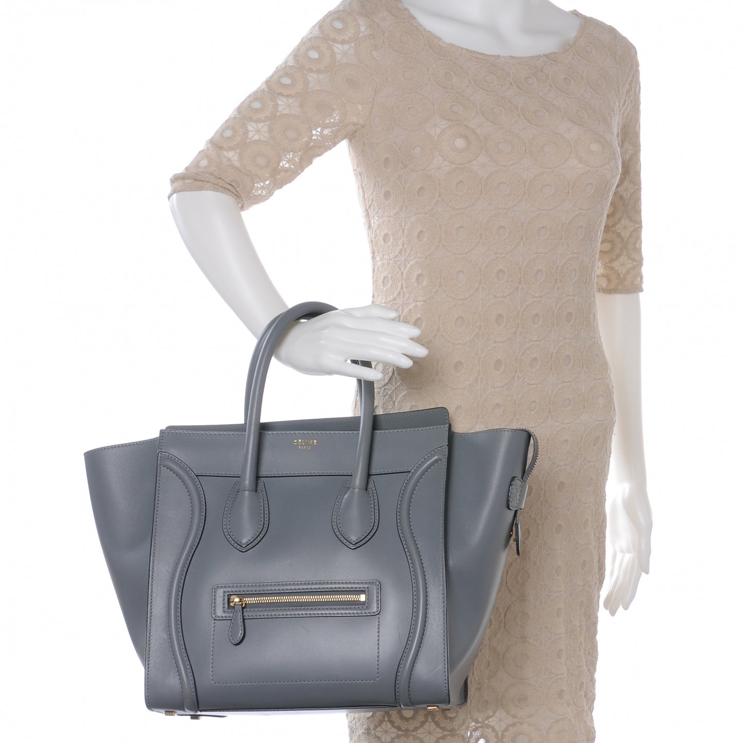 Palmelato Leather Mini Luggage Bag Grey