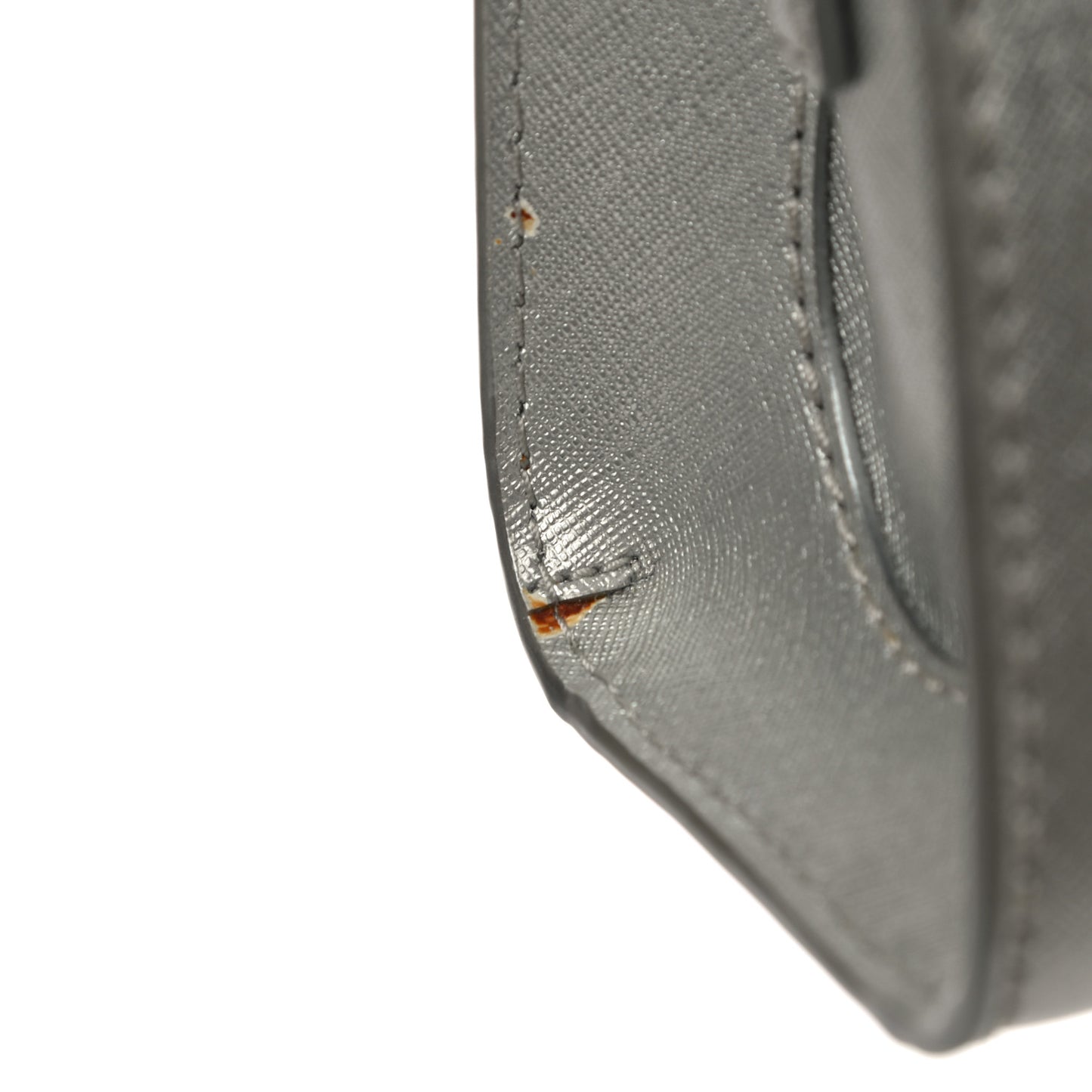 Metallic Saffiano Big Shot Tote Silver