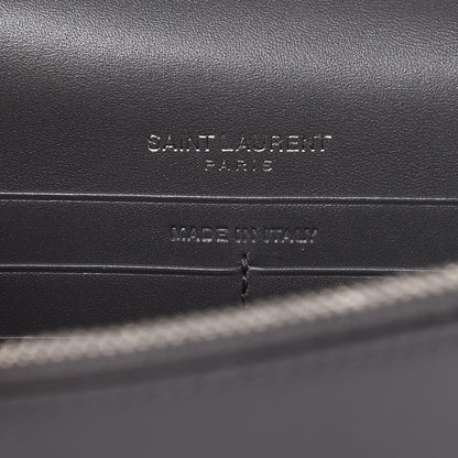 Saint Laurent Smooth Calfskin Classic Monogram Kate Tassel Chain Wallet Asphalt 6 of 13