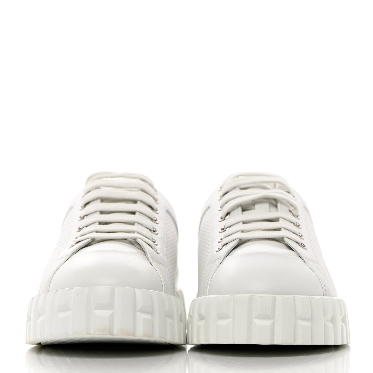 Hermes Perforated Calfskin Cross Sneakers 37.5 White 2 of 10