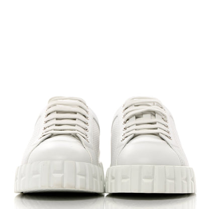 Hermes Perforated Calfskin Cross Sneakers 37.5 White 2 of 10