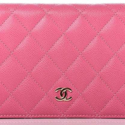 Chanel Caviar Quilted Large Gusset Zip Around Wallet Pink 11 of 12