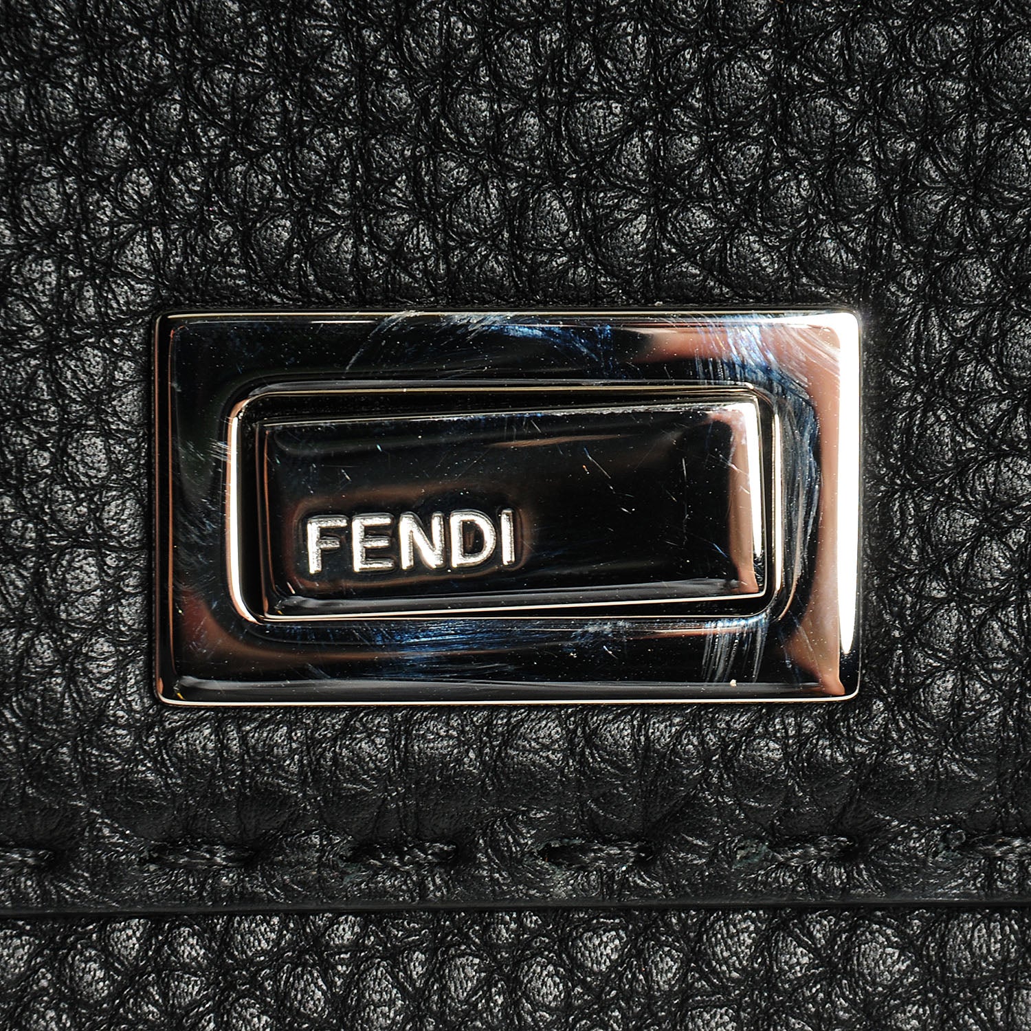 Fendi Cuoio Romano Selleria Peekaboo Continental Wallet Black 8 of 14
