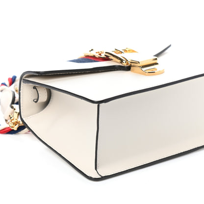 Gucci Calfskin Mini Sylvie Top Handle Bag White 8 of 9