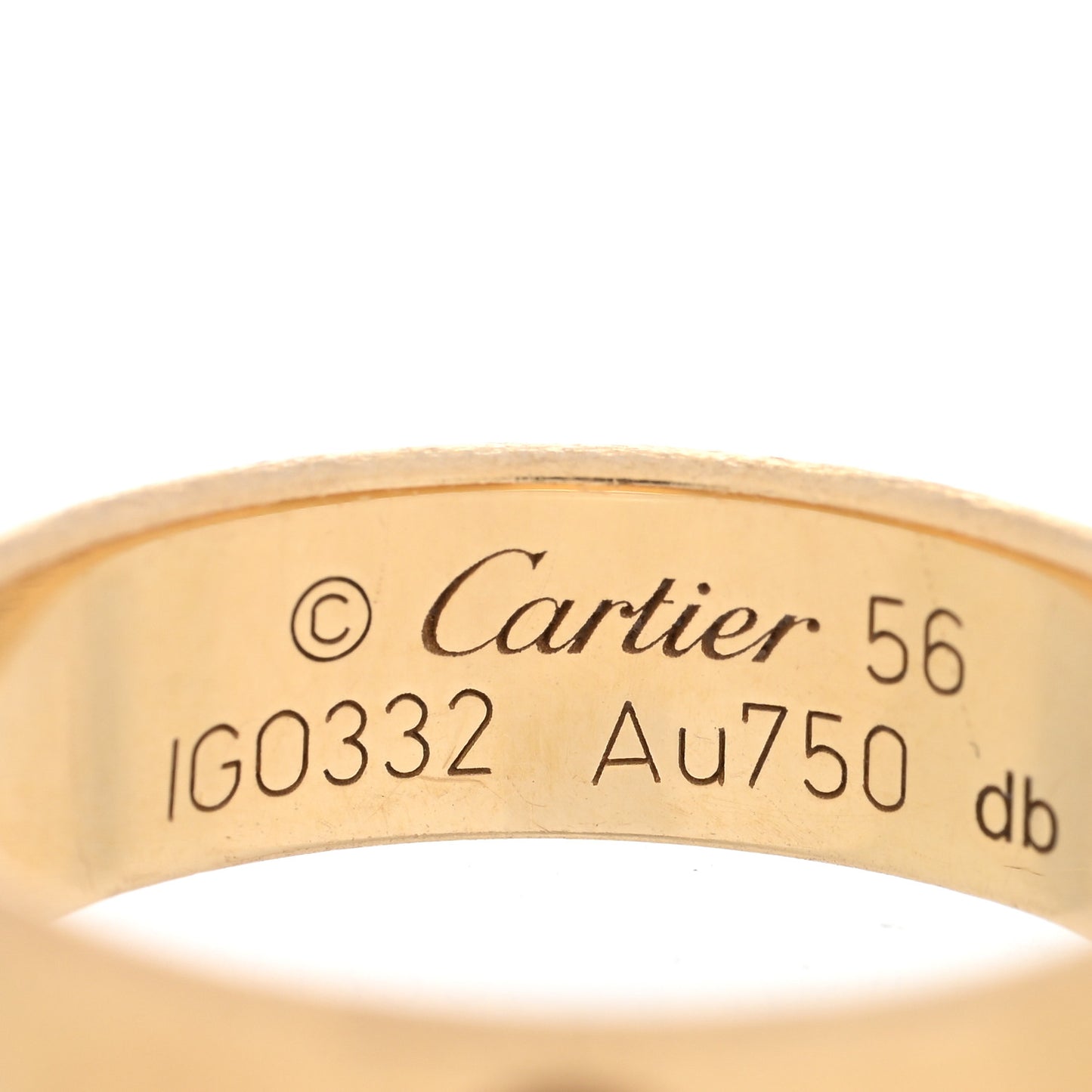 18K Yellow Gold 5.5mm LOVE Ring 56 7.75