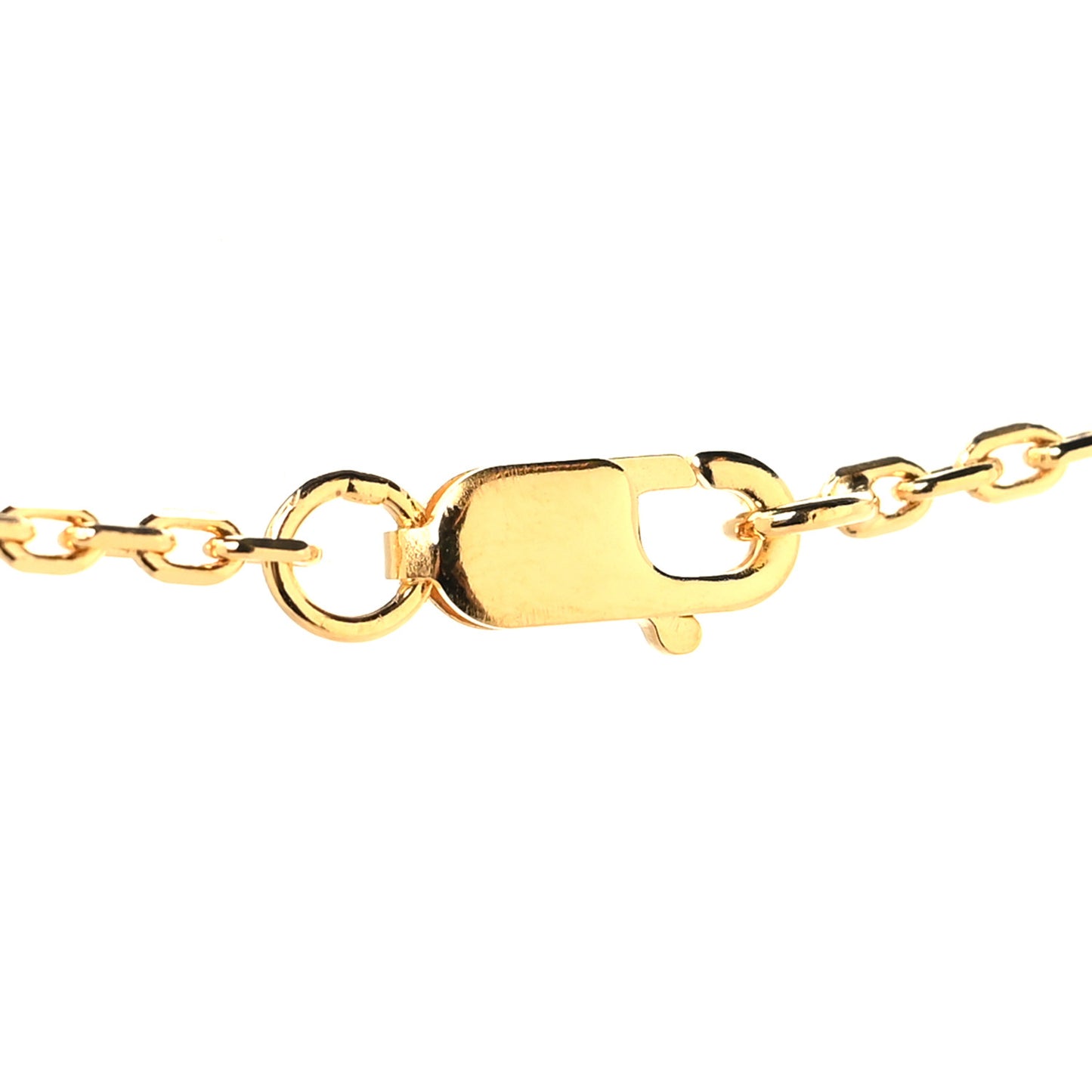 Lacquered Gold Mini Pop H Pendant Necklace White