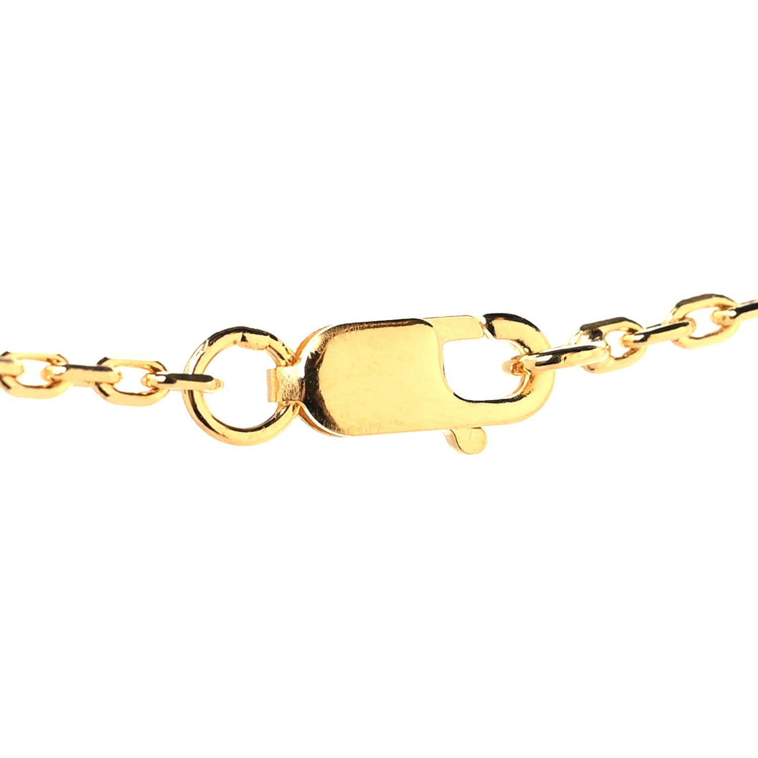 Hermes Lacquered Gold Mini Pop H Pendant Necklace White 4 of 6