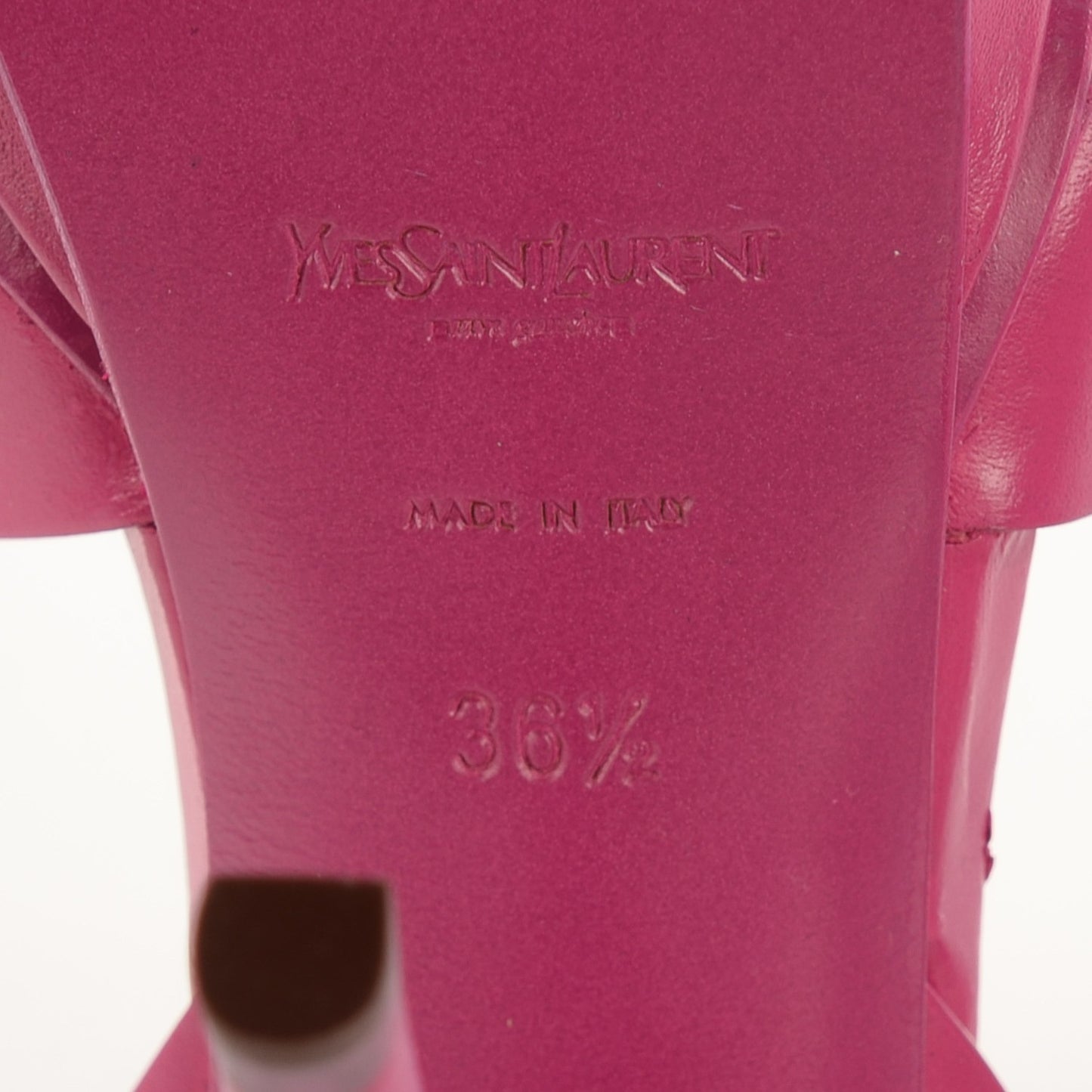 Calfskin Tribute 105 Platform Sandals 36.5 Cuoio Paint Fuxia Fuchsia
